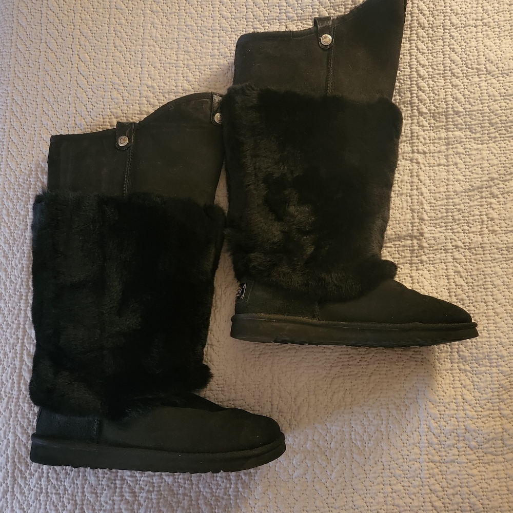 Fur trim boots